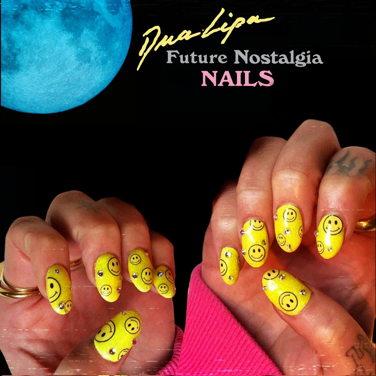 🙂🌠Glitter Smileys Nails🙂🌠
•Made by @nailsbymh on October 23rd,2019.