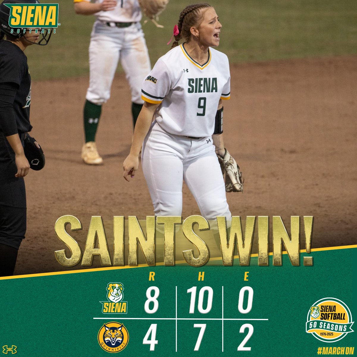 A <a href="/MAACSports/">#MAACSports</a> opening win in the books ✅

Game 2⃣ on deck 

#MarchOn x #SienaSaints