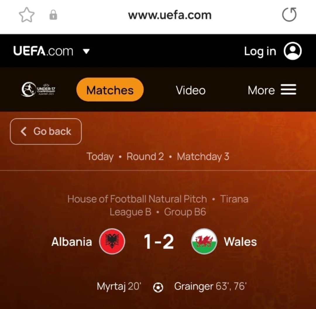 Well done to Alex G today who started in Wales u17s win against the hosts Albania. Da iawn Al 💪🏴󠁧󠁢󠁷󠁬󠁳󠁿