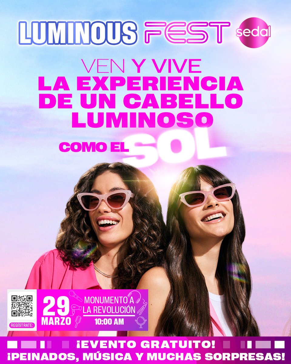 Este sábado Sedal te invita al Luminous Fest, el evento más brillante del año, donde habrá peinados, música y muchas sorpresas. ¿Te unes? Regístrate aquí: luminousfestsedal.com.mx