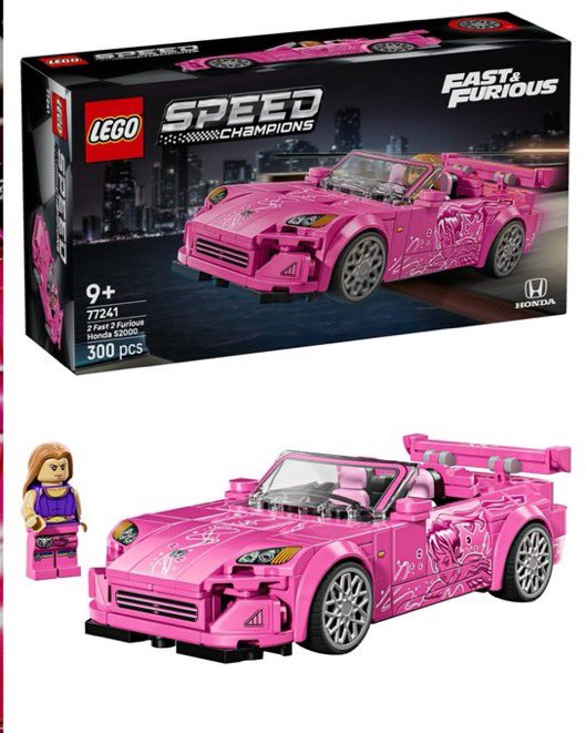 ModernNotoriety's tweet photo. LEGO will release Suki’s Pink Honda S2000 https://t.co/HYmxiMwRqC