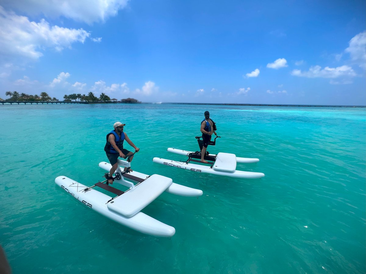 MagXcrypt's tweet image. "Experiencing the Maldives in the most epic way —
Schiller bikes are truly next-level! 🚴‍♂️🌊🏝️ 

#Maldives #AdventureOnWater"