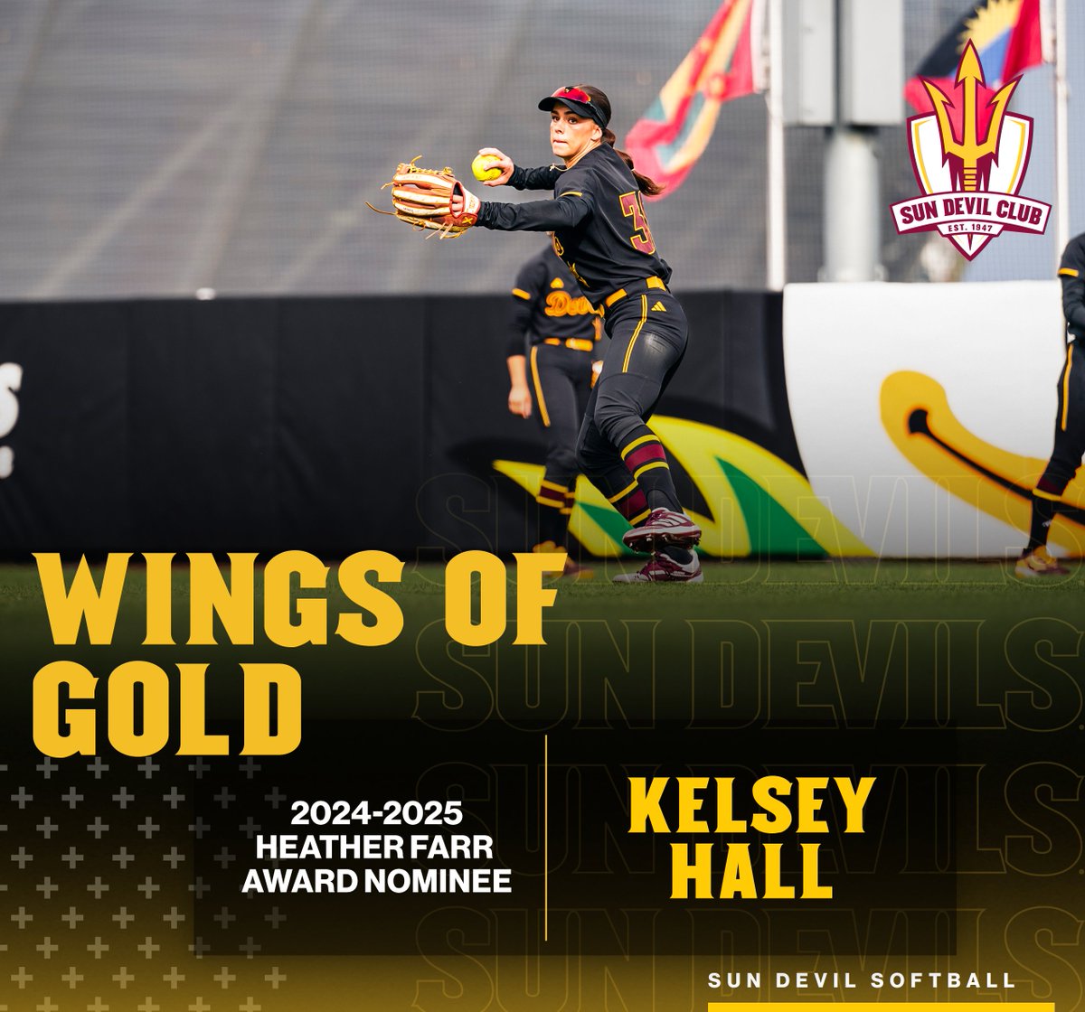 Sun Devil Club (@sundevilclub) on Twitter photo Kelsey Hall is <a href="/ASUSoftball/">Sun Devil Softball</a>'s nominee for the Heather Farr Award! Way to go, Kelsey! ✨🔱
Join us at the annual Wings of Gold reception on March 31 to celebrate ASU's amazing female student-athletes! Click the link below to register 🔗⬇️
eventbrite.com/e/wings-of-gol… Kelsey Hall is <a href="/ASUSoftball/">Sun Devil Softball</a>'s nominee for the Heather Farr Award! Way to go, Kelsey! ✨🔱
Join us at the annual Wings of Gold reception on March 31 to celebrate ASU's amazing female student-athletes! Click the link below to register 🔗⬇️
eventbrite.com/e/wings-of-gol…