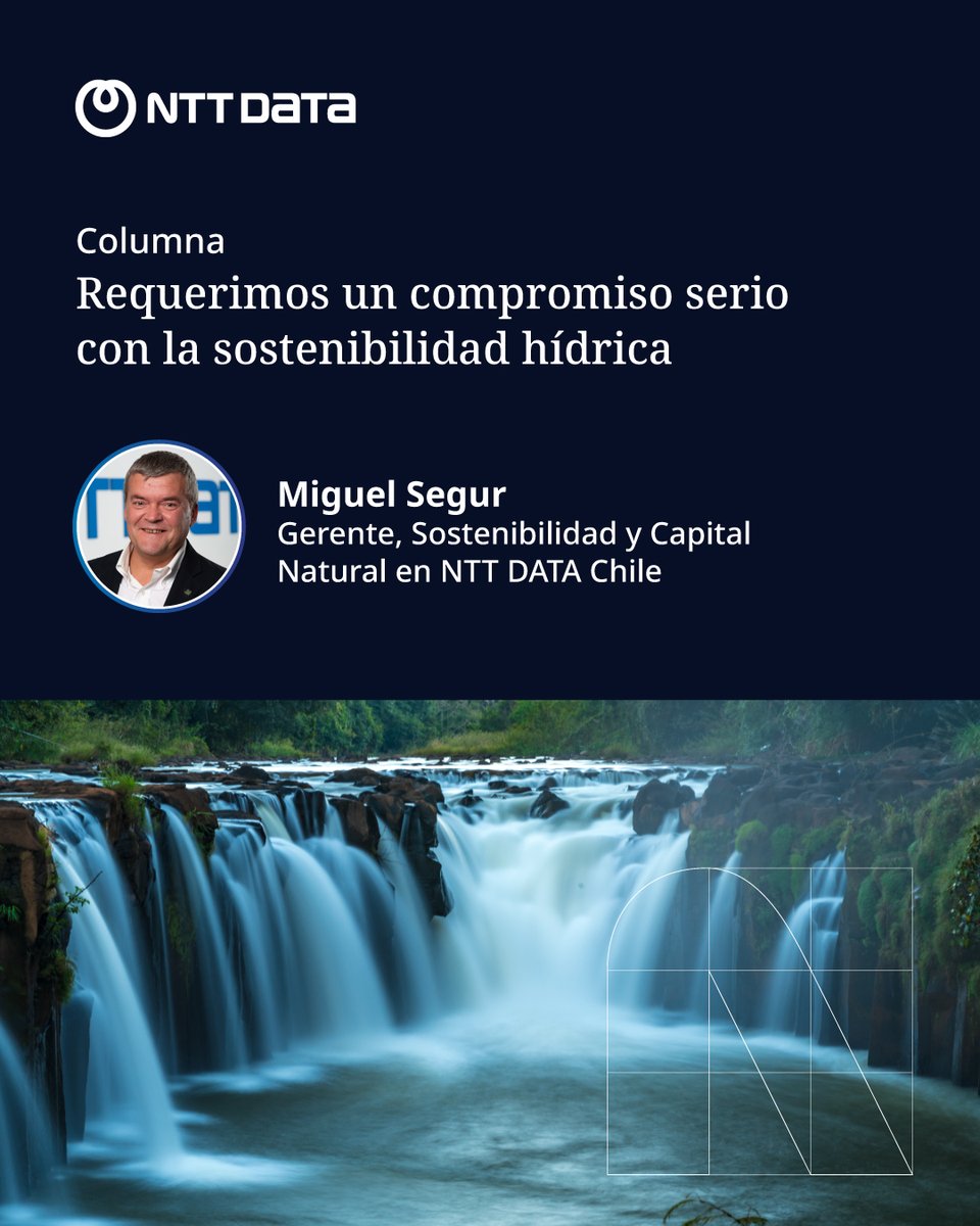 En NTT DATA Chile reflexionamos sobre los desafíos hídricos y su relación con el capital natural. Miguel Segur, Gerente de Sostenibilidad, nos invita a explorar soluciones basadas en la naturaleza para mejorar la gestión del agua. Lee más: bit.ly/3QOqx3d 

#NTTDATAChile