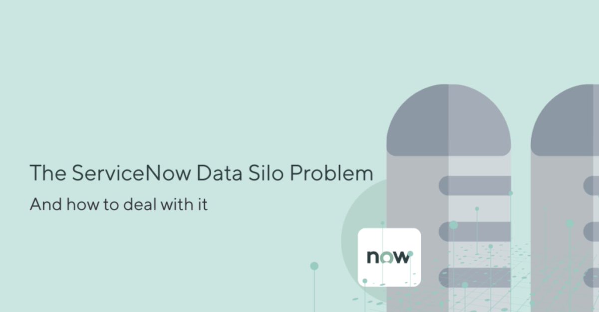 #ServiceNow is a data silo. Here’s why DataSync is the ideal solution to solve ServiceNow users’ data availability issues: ow.ly/QbaB50VlHKr