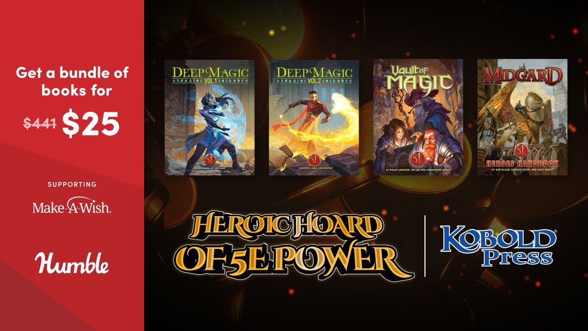 Bring the city of Zobeck to like in your 5e campaign with Zobeck: Clockwork City Collector's Edition!

The Heroic Hoard of 5E Power bundle supports @makeawish | bit.ly/4bRofdu