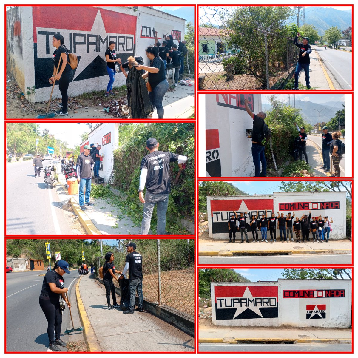Trujillo_MRT's tweet photo. Dejando nuestra huella de rebeldía con jornada social y recuperación de nuestros murales 🔴⚫🪖🇻🇪 #TodoElPartidoUnaEscuela https://t.co/MhGwRa9M7z