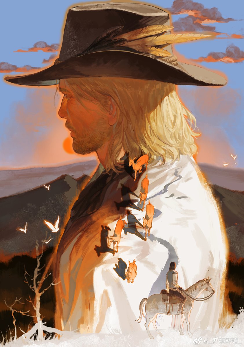 ArtStationHQ_'s tweet image. #Illustration│Red Dead Redemption 2 ― "We're Thieves... in a World That Don't Want Us No More" 🐂🌅

Artist: _齐东野语_ (weibo)
