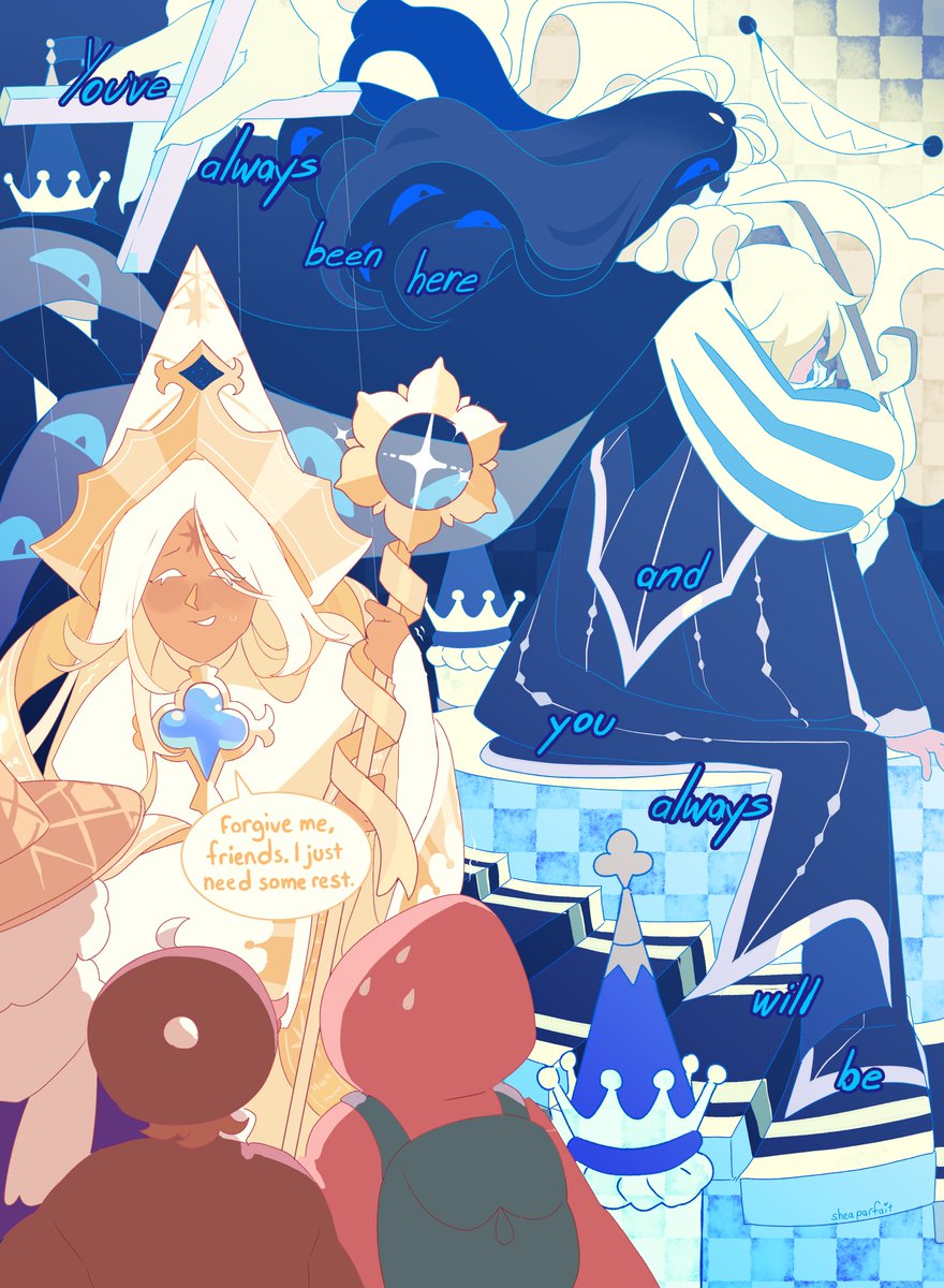 Beware stepping foot in the Spire of All Knowledge, where the future, past, and present intertwine. You might never truly leave!

#shadowvanilla #purevanillacookie #shadowmilkcookie