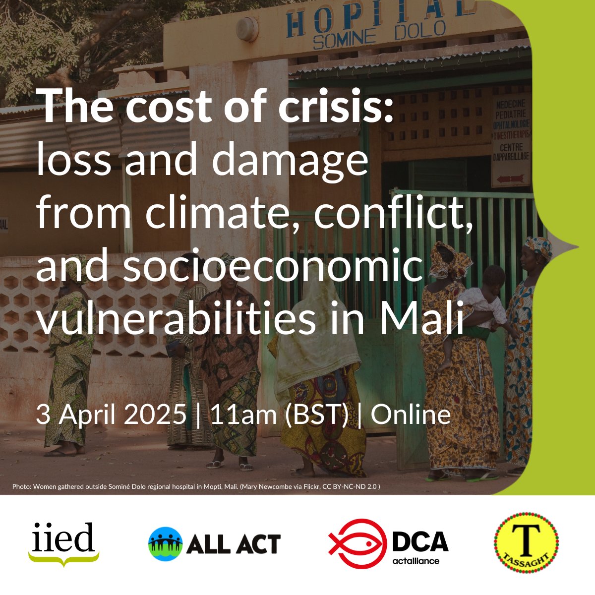 What is climate related loss and damage like on the ground? Join our <a href="/DanChurchAid/">DanChurchAid</a>  <a href="/IIED/">IIED</a>  ALL ACT and <a href="/tassaght/">tassaght</a>  webinar the 3rd of April. We will launch a report about the experiences from Mali

eventbrite.co.uk/e/the-cost-of-…
