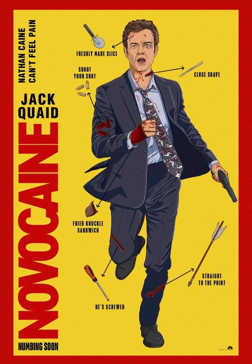 SpicyThaiS's tweet photo. #NowSeated #NovocaineMovie
Written by #LarsJacobson
Directed by #DanBerk and #RobertOlsen
Starring #JackQuaid #AmberMidthunder #RayNicholson #JacobBatalon #BettyGabriel #MattWalsh #ConradKemp #LouBeattyJR #EvanHengst #CraigJackson and others https://t.co/q9mAcdETig