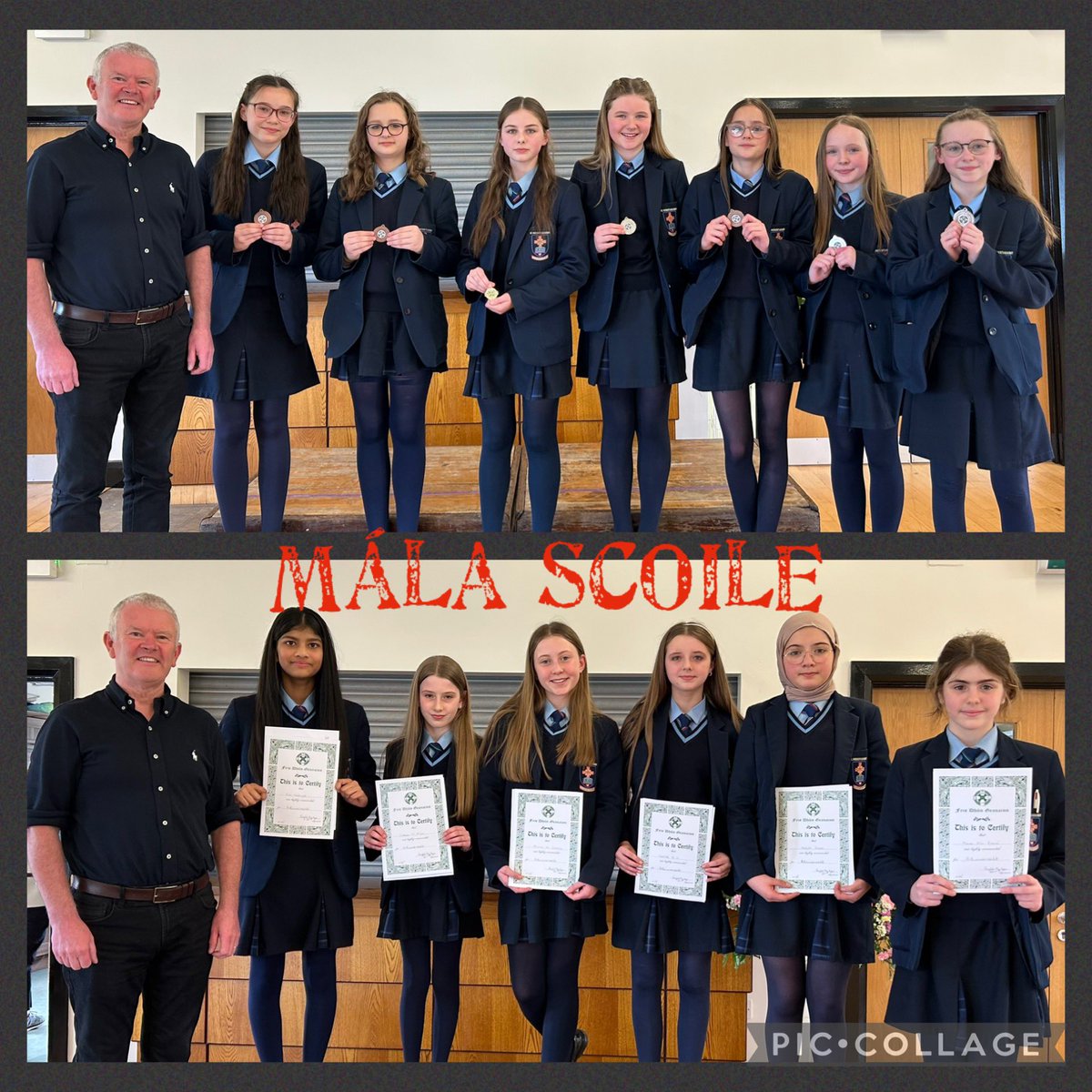 Bl 8: Róisín 🥇, Éabha, Róisín, Oilibhia 🥈 &amp; Eibhlín, Austeja &amp; Sadhbh 🥉. Maith sibh 🙌