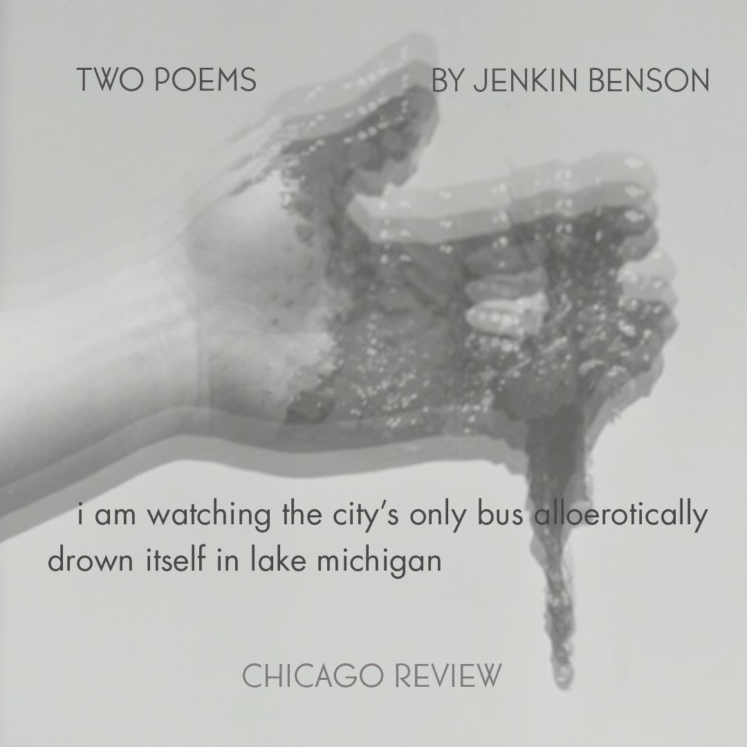 chireview's tweet image. Two poems by Jenkin Benson are now on our website. You can read more of "dinner bell" and "a step away from a bunch of detritus that might be human feces" here: chicagoreview.org/two-poems-16/