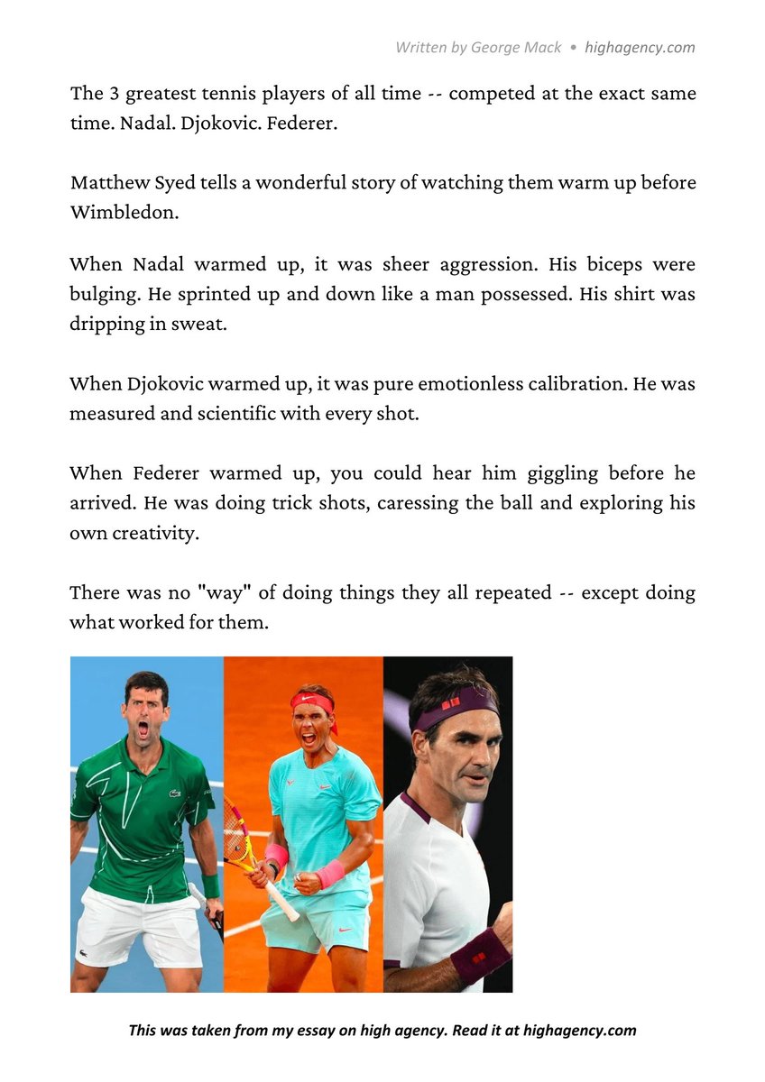 george__mack's tweet image. The differences between Nadal, Djokovic and Federer