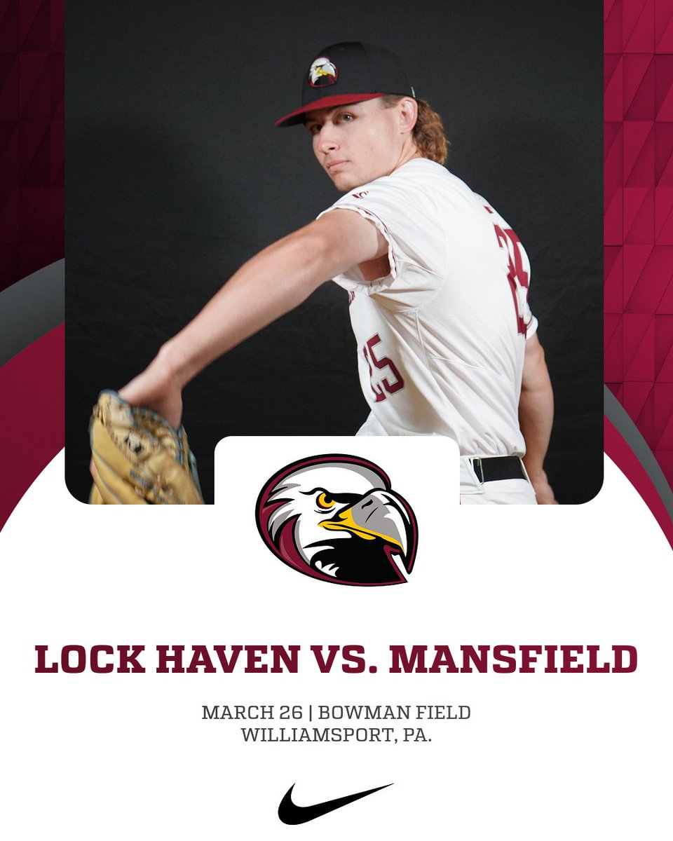 ⚾️Gameday!

🦅@LHU_Baseball is set to take on Mansfield in a PSAC East vs. West non-conference battle at Historic Bowman Field in Williamsport this afternoon! (2 PM)

📍Williamsport, Pa.
🏟️Bowman Field
ℹ️GoLHU.com/programs
📊📺GoLHU.com/coverage