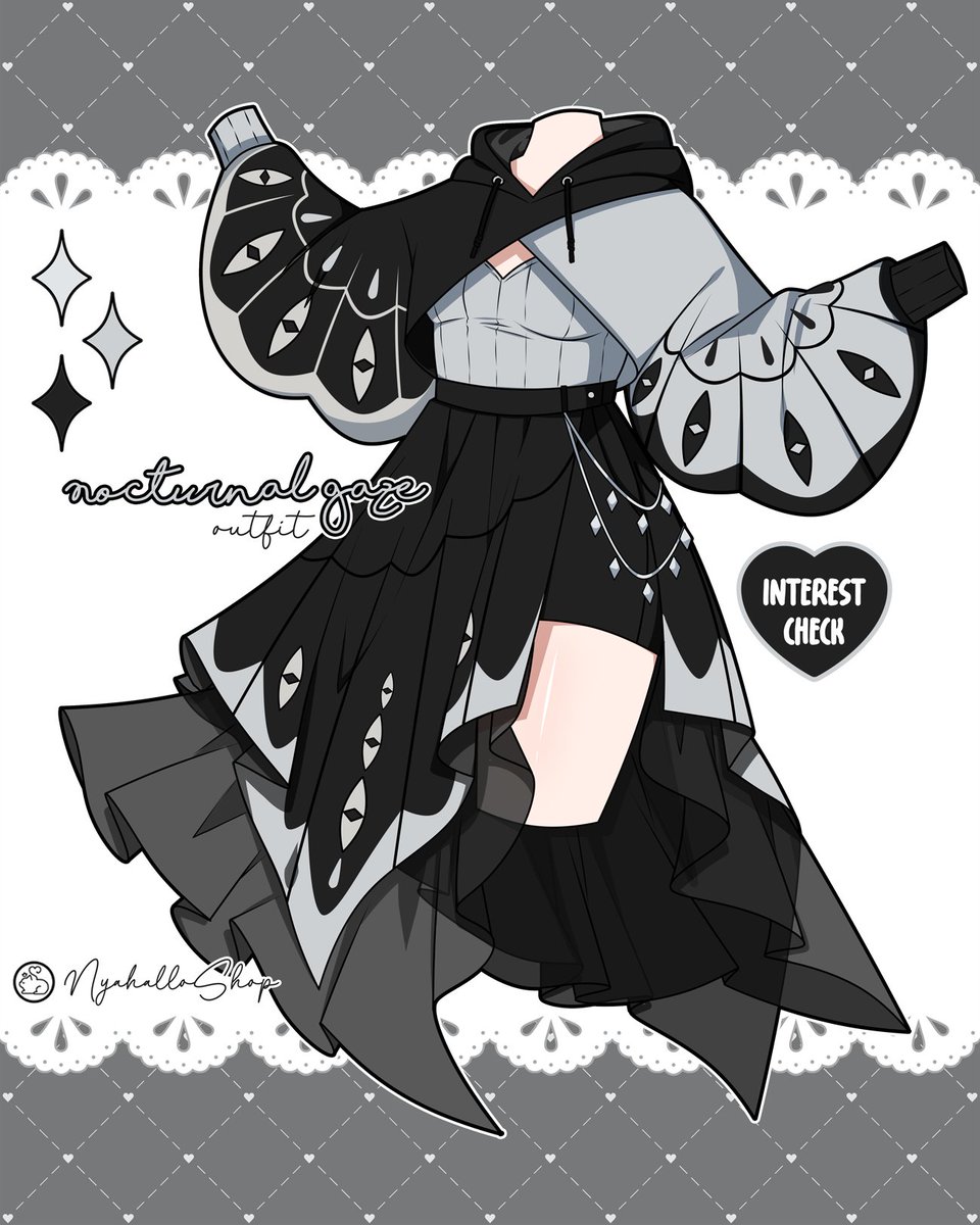 Nocturnal gaze outfit 👁️👁️👁️