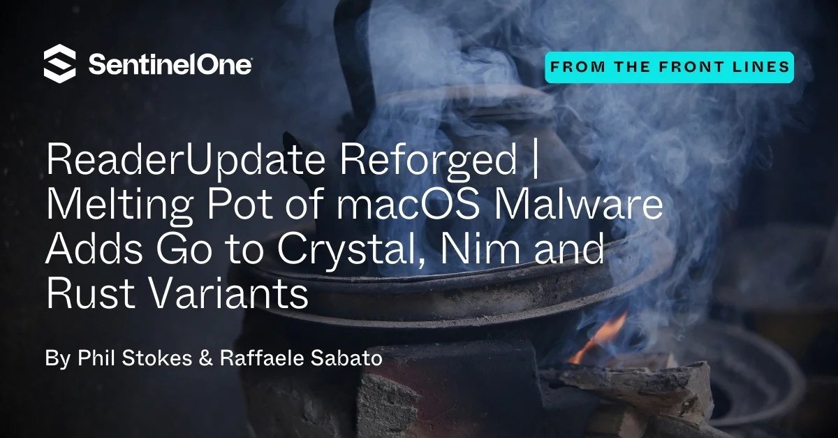SentinelOne's tweet image. 🍎🚨🕵️♂️ The notoriously elusive macOS malware, ReaderUpdate, is back — stealthier than ever. @philofishal and @syrion89 uncover how ReaderUpdate Reforged blends Go, Crystal, Nim, and Rust into a potent mix.
📄 This new research from SentinelOne exposes how these new variants are…