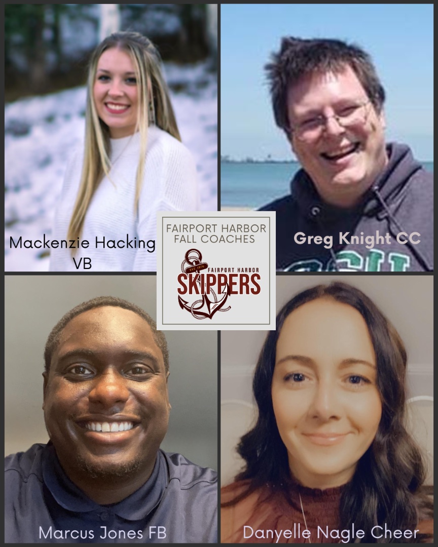 Fairport Harbor School Board hires Fall Coaches!
Welcome to the Skipper Family, Marcus Jones, as the head football coach!