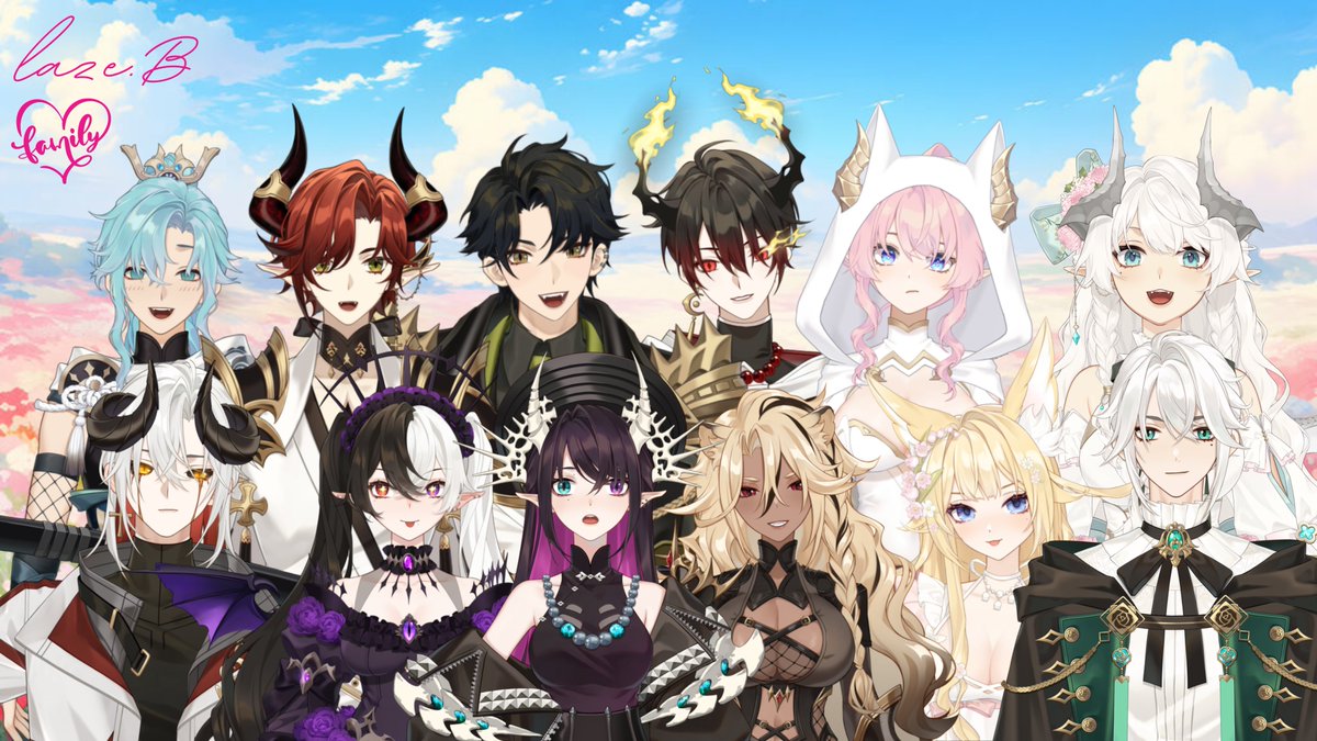 My <a href="/Lazee__B/">Laze.B</a> 's Family Photo! 📸
Thank you for making all of us so beautiful. 🌺
I love this photo of us so much. 💖
Please go and follow my Mama &amp; Vtuber siblings. 🥰