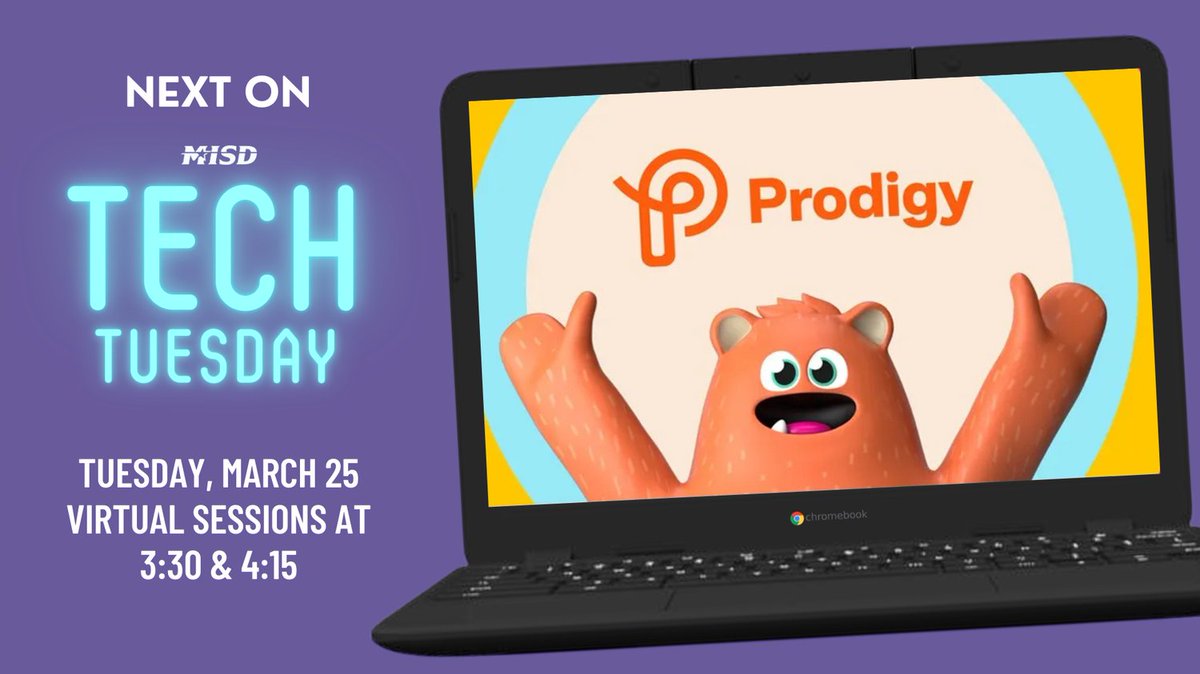 TODAY!

Prodigy: More than just math! Explore how this dynamic platform now offers engaging English language arts content alongside its popular math curriculum, providing a comprehensive learning solution.

Join Tech Tuesday Live at: midlandisd.net/techtuesdaymeet