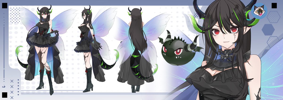 viotubing's tweet image. 🦋🐉✨it’s time to introduce myself ✨🐉🦋
Hi! I’m Vio ~ a fairy dragon vtuber who loves to fly around and cause some chaos with my little gremlins 🥰🖤
I’m addicted to streaming and also love to bite - so be careful in my presence 😈
Huge shoutout to @StudioNekoyama for…