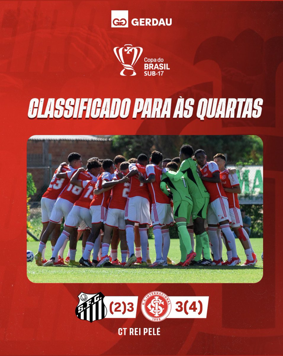 #Sub17 | 𝗘𝗦𝗧𝗔𝗔𝗔𝗔𝗔𝗔𝗔𝗔𝗔𝗔𝗠𝗢𝗦 𝗡𝗔𝗦 𝗤𝗨𝗔𝗥𝗧𝗔𝗦! 🔥🇦🇹🔥🇦🇹🔥

Em decisão nos pênaltis, o Celeiro de Ases elimina o Santos, e avança de fase na Copa do Brasil #Sub17! 

𝗩𝗔𝗔𝗔𝗔𝗔𝗔𝗔𝗔𝗔𝗔𝗠𝗢𝗦!!!
