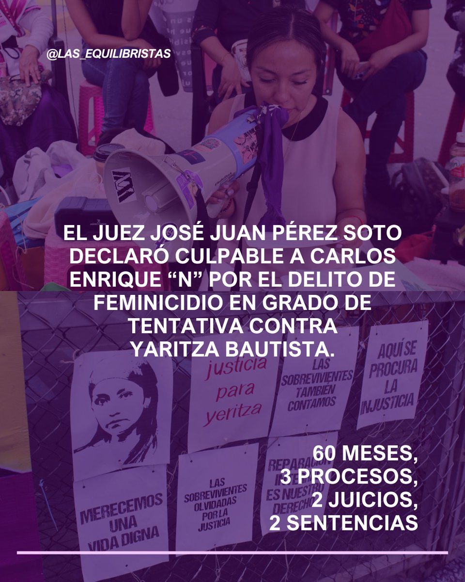 Hace 5 años Yeritza Bautista denunció a Carlos Enrique "N" por el delito de feminicidio en grado de tentativa, hoy, por segunda ocasión, un juez lo declara culpable por este mismo delito.

#CarlosEnriqueCulpable #justiciaparayeritza #LasSobrevivientesTambienContamos