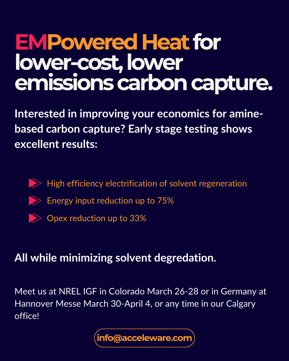 EM Powered Heat is an innovative solution for cost-effective, low-emission #carboncapture. Our early-stage testing shows promising results: up to 75% reduction in energy input and 33% reduction in Opex, all while minimizing solvent degradation.