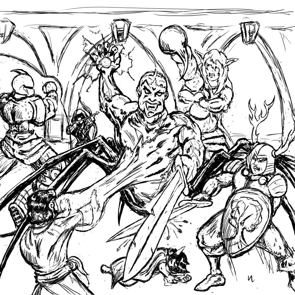 Couldnt sleep so I did a thing (be nice)
 Scene from #episode 51
#dnd5e #characterart #RPG #dungeonsanddragons #campaign #forgottenrealms #ttrpgcommunity #dice #game #DnD Using <a href="/FantasyGrounds2/">Fantasy Grounds VTT</a> #vtt

twitch.tv/haavok_rpg