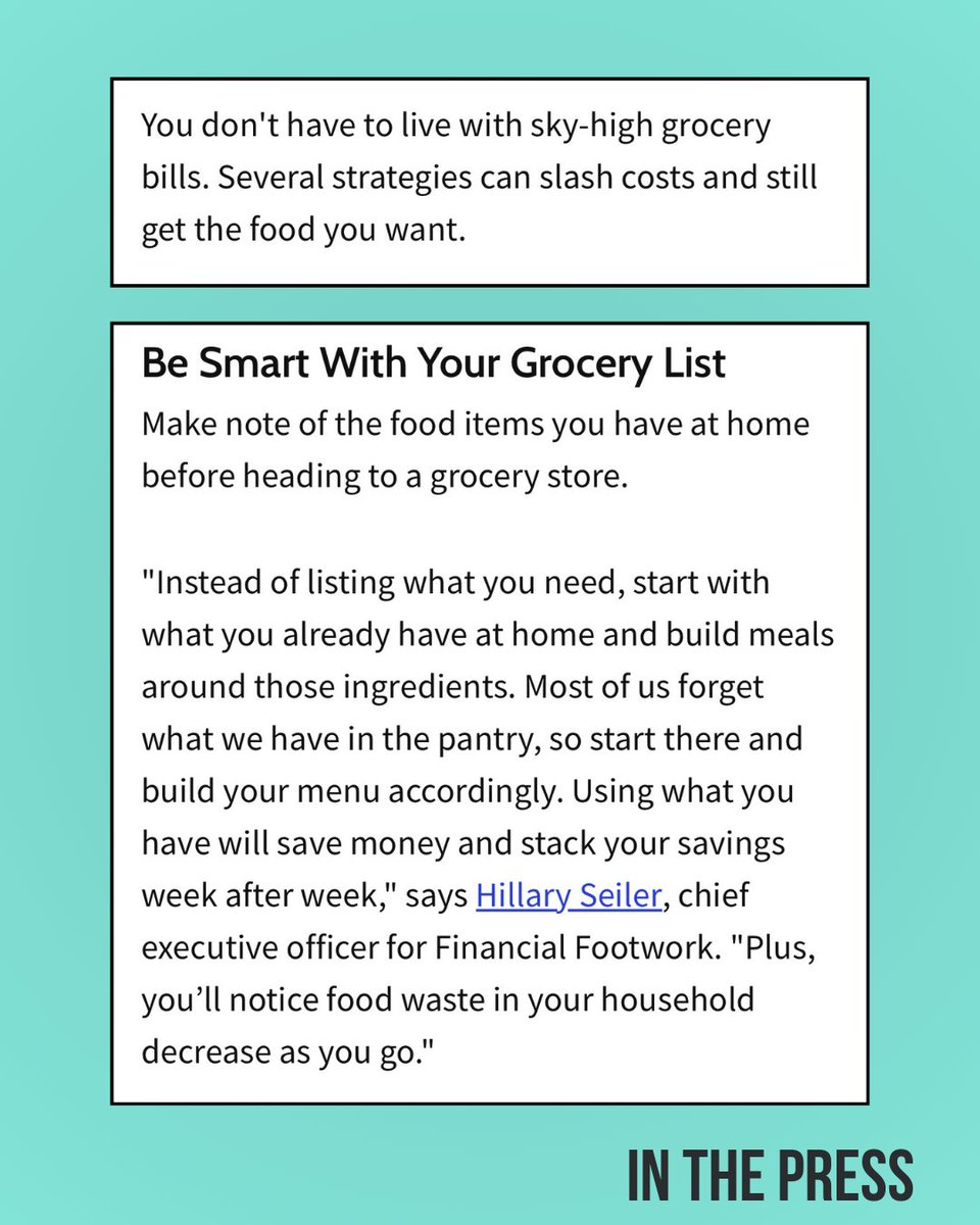 Money sense matters—especially on the grocery trip. I shared my best advice with <a href="/Investopedia/">Investopedia</a> so you can shop smart and save your budget. 

Check out the full article below 👇
investopedia.com/money-saving-t…

#financialcoach #moneymatters #gobankingrates #moneyexpert #groceryhacks