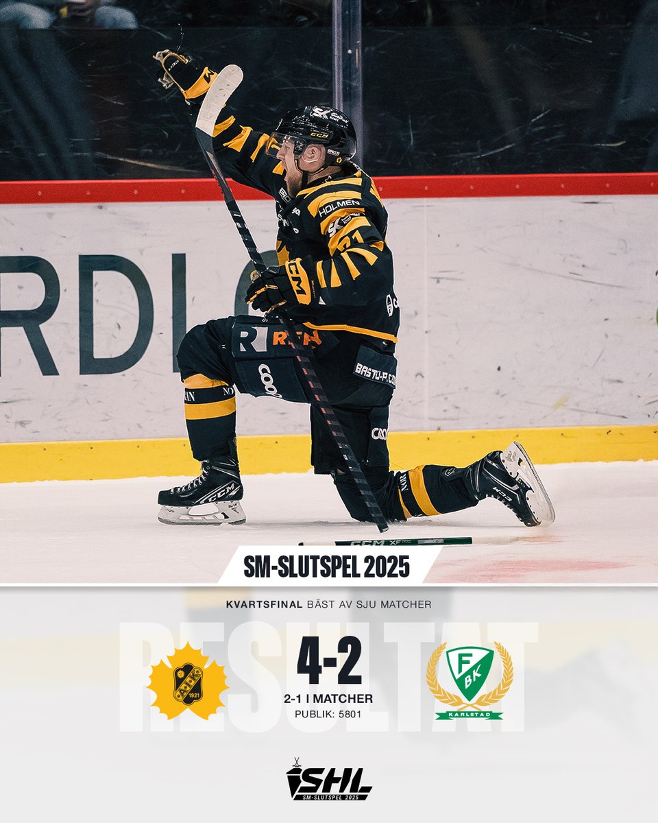 Skellefteå vinner rond tre och har nu vänt på matchserien!🔥

#SKEFBK #SHL #twittpuck #svsshl #ishockey