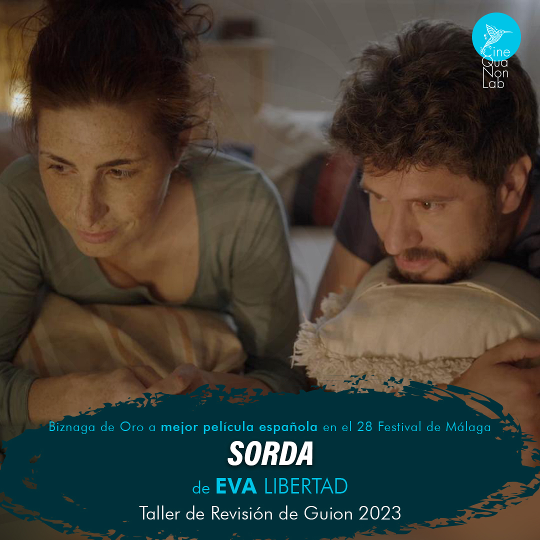 "Sorda", triunfa en el 28º Festival de Málaga. La película, que se trabajó en nuestro Taller de Revisión de Guion 2023, se alzó con el Palmarés a Mejor Película Española, el Premio del Jurado de la Crítica, Mejor Interpretación Masculina y Mejor Interpretación Femenina.