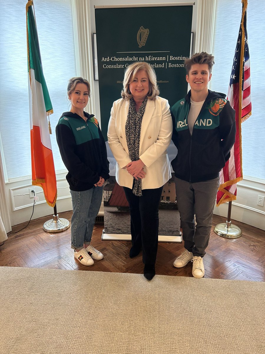 Consul General of Ireland Síghle FitzGerald (@cgbostonireland) on Twitter photo A real pleasure to welcome to <a href="/IrelandBoston/">Irish Consulate Boston</a> ice dancers, Carolane Soucisse & Shane Firus, who will represent Ireland at this weekend’s <a href="/ISU_Figure/">ISU Figure Skating</a> World Championships, taking place here in Boston 🇮🇪⛸️👏 A real pleasure to welcome to <a href="/IrelandBoston/">Irish Consulate Boston</a> ice dancers, Carolane Soucisse & Shane Firus, who will represent Ireland at this weekend’s <a href="/ISU_Figure/">ISU Figure Skating</a> World Championships, taking place here in Boston 🇮🇪⛸️👏