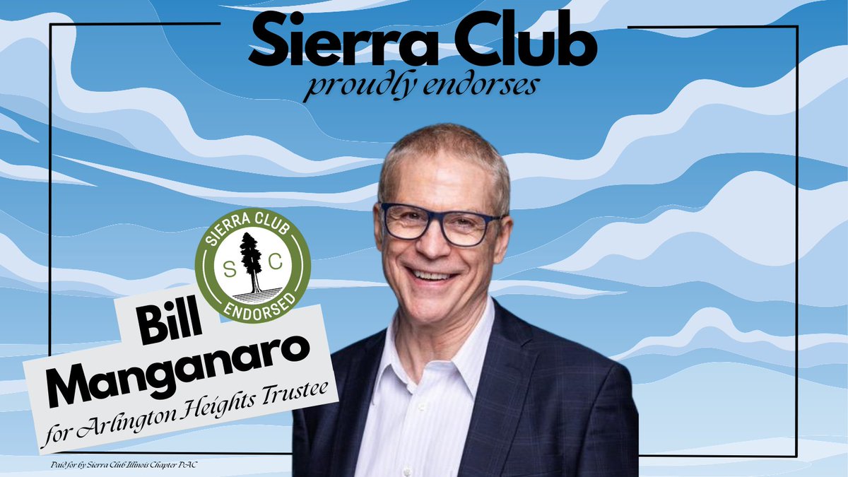 SierraClubIL's tweet photo. We're proud to endorse Carina Santa Maria &amp; Bill Manganaro for Arlington Heights Village Trustee! They bring experience to public service &amp; will be champions for replacing lead service lines, protecting the Salt Creek watershed, expanding energy efficiency, &amp; more! #SierraVotes https://t.co/Re7xlz1E0h
