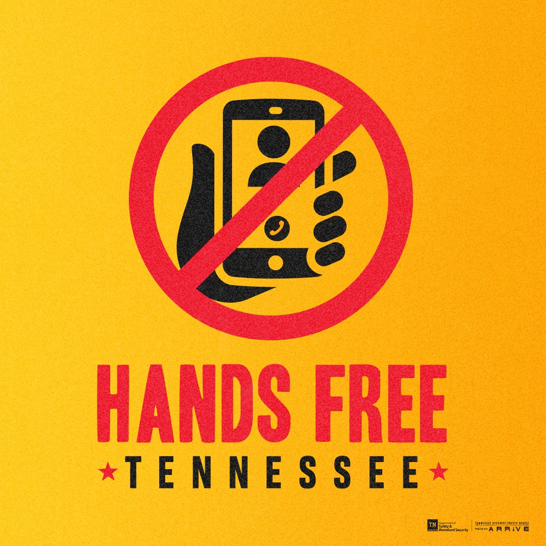 Tennessee's Hands Free law prohibits drivers from holding cell phones while operating a vehicle. This includes talking, texting, or using apps. Violations can result in fines and points on a driving record, with increased penalties for repeat offenses.

handsfreetn.com