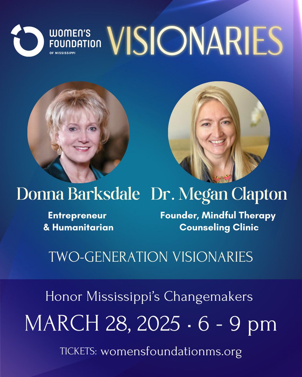 womenthrivems's tweet photo. Visionaries is THIS FRIDAY, March 28
6:00 - 9:00 PM
RSVP IceHouse
251 West South Street, Jackson, MS 39201

Ticket sales close at 5:00 PM on Wednesday, March 26 — secure your spot at https://t.co/IolPuZevud! https://t.co/5eud2lcdXQ