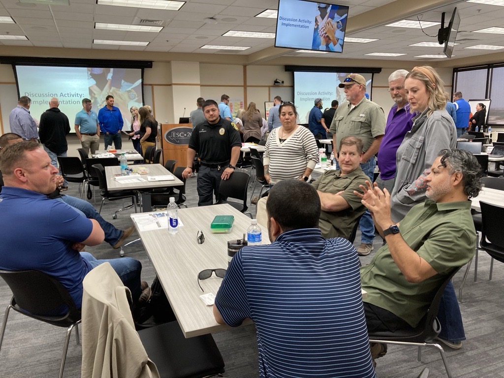 TxSchoolSafety's tweet image. Lots of great discussion going on in our Staying Safe: #SchoolSafety Response training at @escregion20  today! Visit txssc.txstate.edu/events/staying… to learn more about this curriculum developed in partnership with @@safeschoolsorg and @alerrtcenter and to view upcoming training dates.