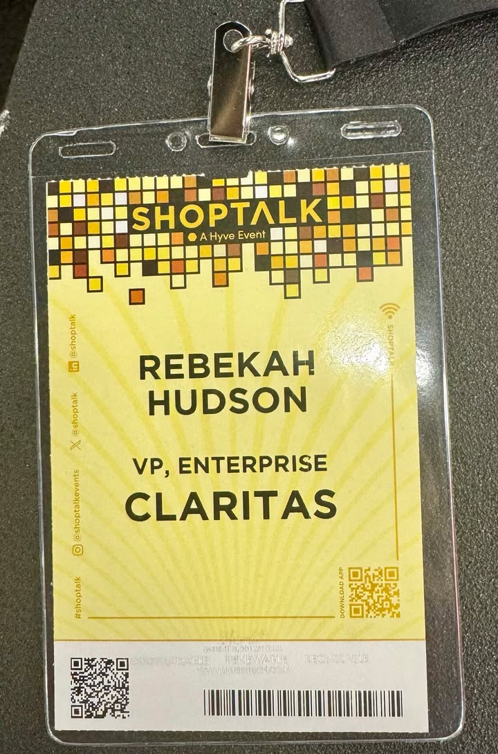 Claritas2_0's tweet image. Claritas is live on the ground at #ShoptalkSpring in Las Vegas. Want to learn how Claritas is redefining retail intelligence? Let’s talk. 📩 Reach out Claritas VP Rebekah Hudson while you&apos;re here or email us at tradeshows@claritas.com to schedule a meeting.