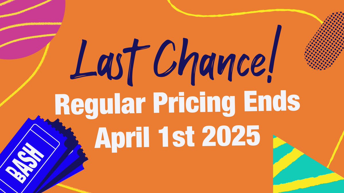 Last call for Normal Bird Prices! Tickets increase by $100 one week from today - don't get left out. #thedashbash2025