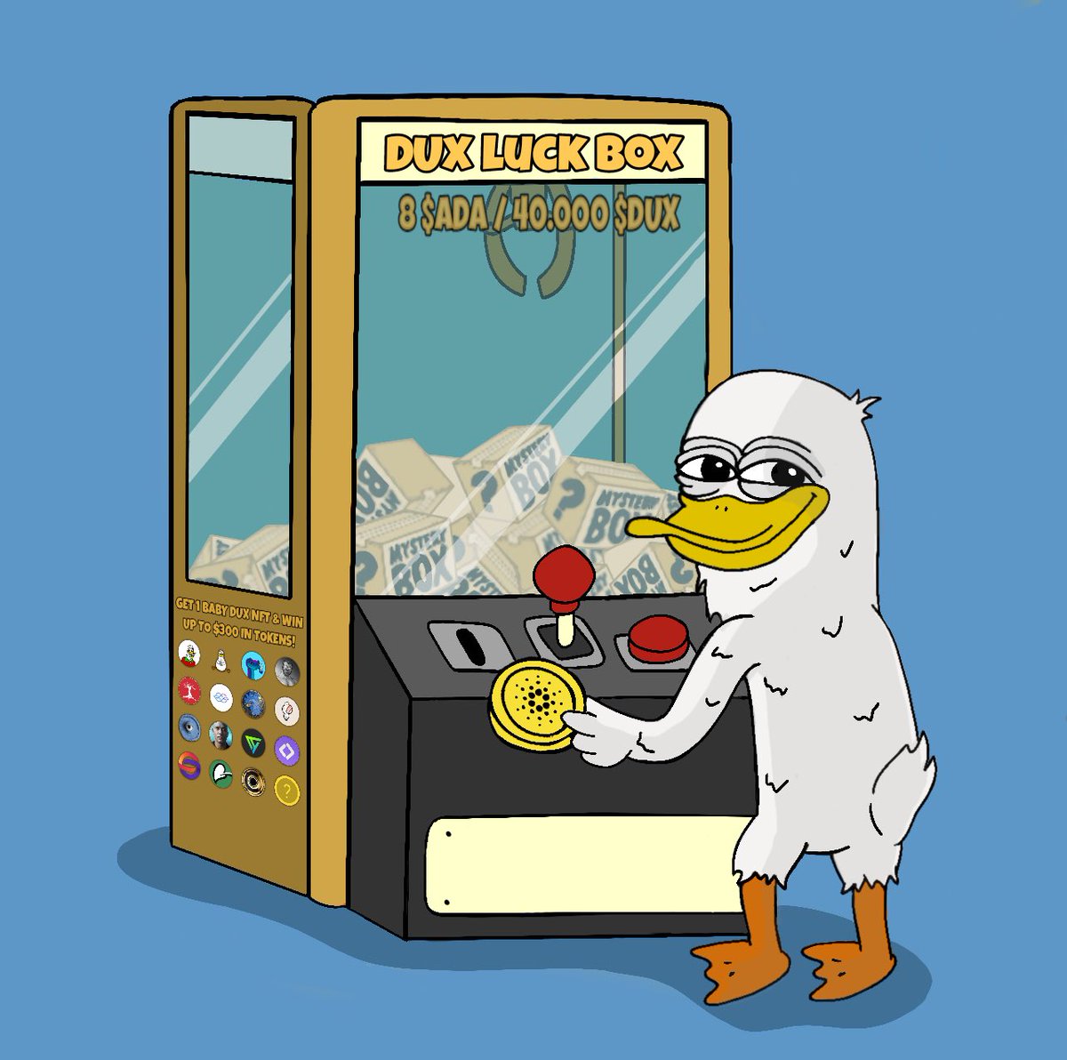 I can’t stop buying Dux Luck Boxes📦

How could I? For just 8 $ADA, I get a Baby Dux NFT and a chance to win up to $300 worth of tokens like $CLAY, $SNEK, $CHAD, $IAG and many more!

Want one for FREE? 🎁
- Follow me and <a href="/thechosendux/">TheChosenDux</a>
- Like &amp; RT
- Comment your handle

#Cardano