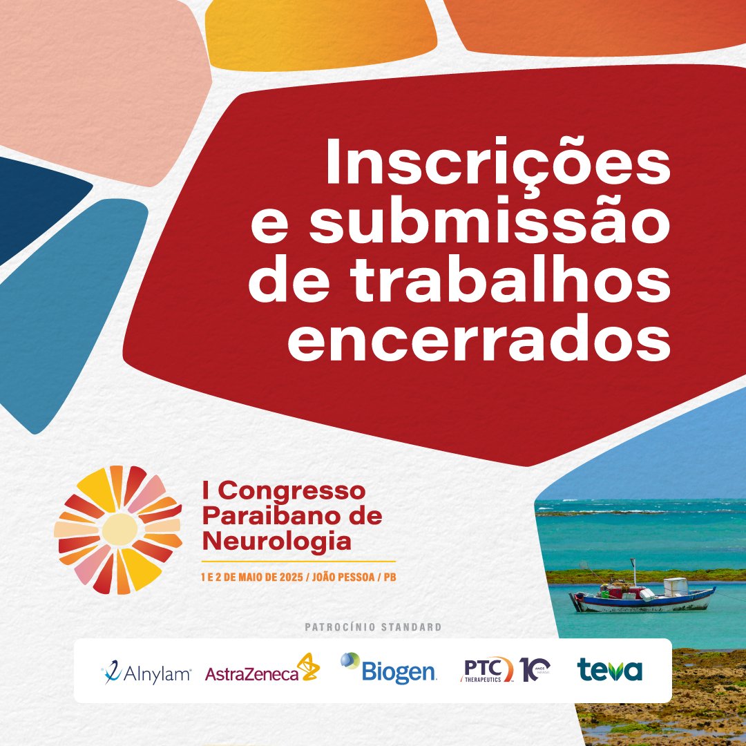 abneuro_'s tweet image. Agradecemos a todos que garantiram sua participação no I Congresso Paraibano de Neurologia e enviaram seus trabalhos científicos.
Nos vemos nos dias 1 e 2 de maio de 2025, em João Pessoa/PB, para dois dias de muito aprendizado e troca de experiências.