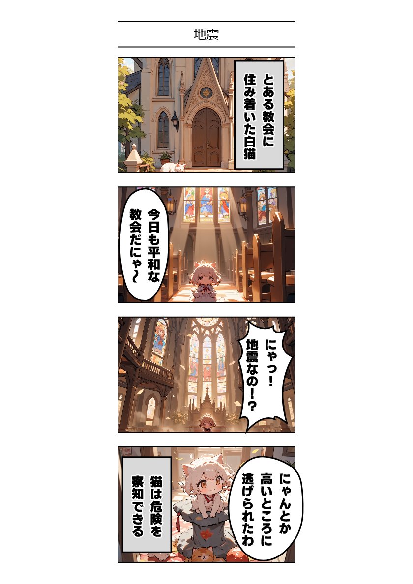 今日の4コマ:地震 