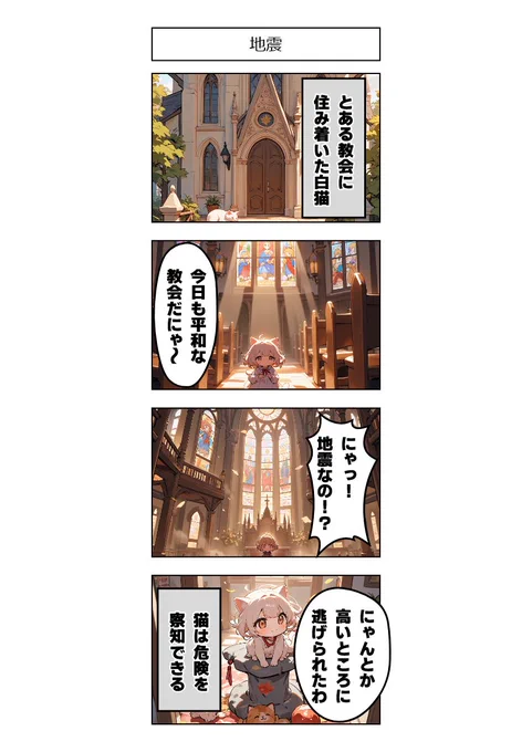 今日の4コマ:地震 