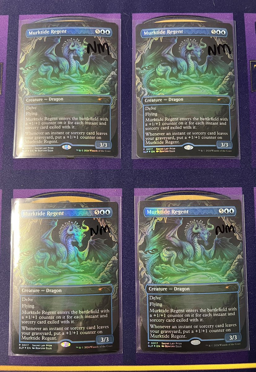 Trade in Tuesday!

Reply to any item with CLAIM to lock in the deal, then send us a TCGplayer Collection Tracker with a "low" value equal to the listed (retail) price. 

Playset of Mutavault - 3500
Playset of Wrenn and Six - 4000
Murktide Regen - 2400 each