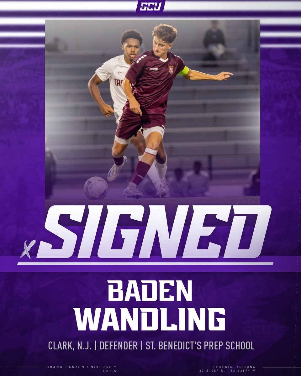 ✌️ time High School National Champion Baden Wandling is officially a Lope!! 🟣⚪️

Welcome to Phoenix, Baden! #LopesUp