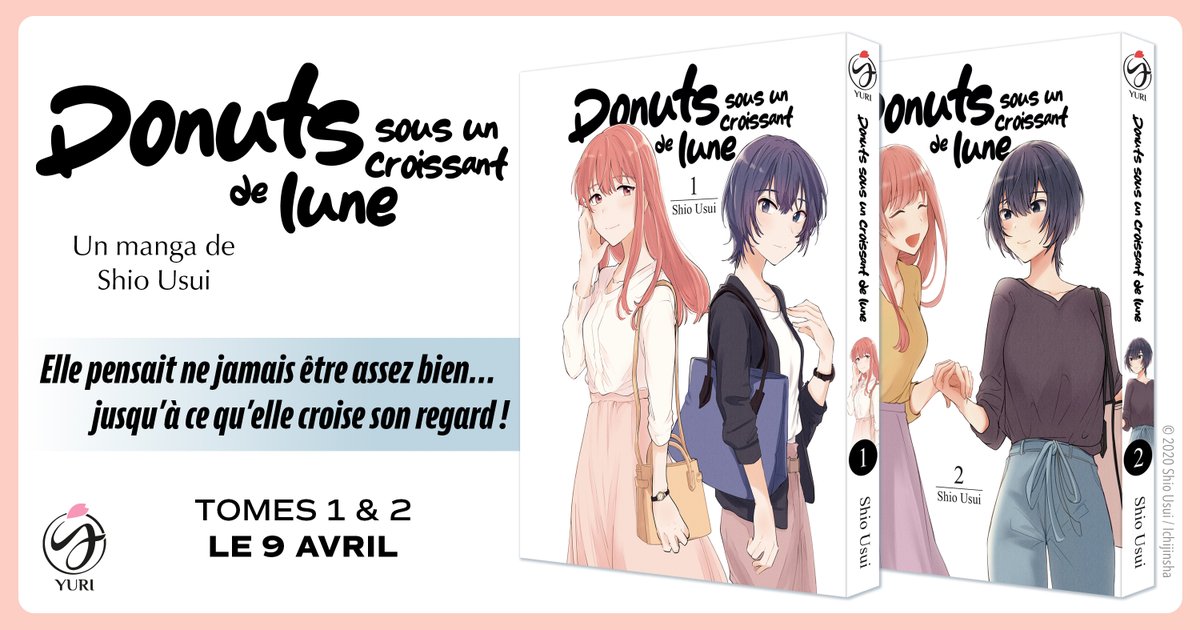 MeianFR's tweet photo. [ANNONCE 🩵] Hinako fait tout pour se plier aux attentes de la société et trouver l'amour. 
Malgré ses efforts, elle est toujours déçue… Jusqu'à sa rencontre avec Satô qui va tout changer !

🍩 Donuts sous un croissant de lune • 9/04
— https://t.co/E9ZxwojY9C https://t.co/WgE0DJxOdo