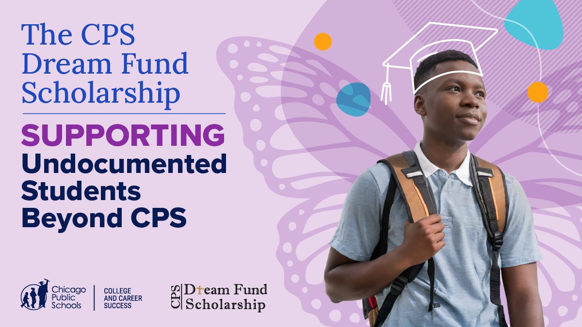CPS - Chicago Public Schools (@chipubschools) on Twitter photo The CPS Dream Fund Scholarship was established to assist the District’s undocumented students in their pursuit of a post-secondary education. Learn more about the Dream Fund at bit.ly/426rTf3 or email dreamers@cps.edu.
____
La Beca Dream Fund de CPS fue creada para The CPS Dream Fund Scholarship was established to assist the District’s undocumented students in their pursuit of a post-secondary education. Learn more about the Dream Fund at bit.ly/426rTf3 or email dreamers@cps.edu.
____
La Beca Dream Fund de CPS fue creada para