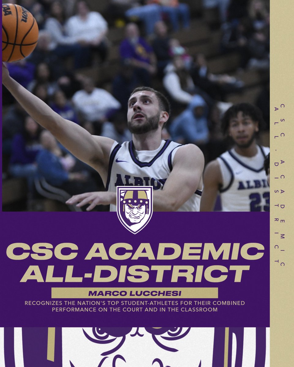 Congrats to Marco Lucchesi for being named to the CSC Academic All-District Team, which recognizes the top student-athletes for their success on the court and in the classroom.
