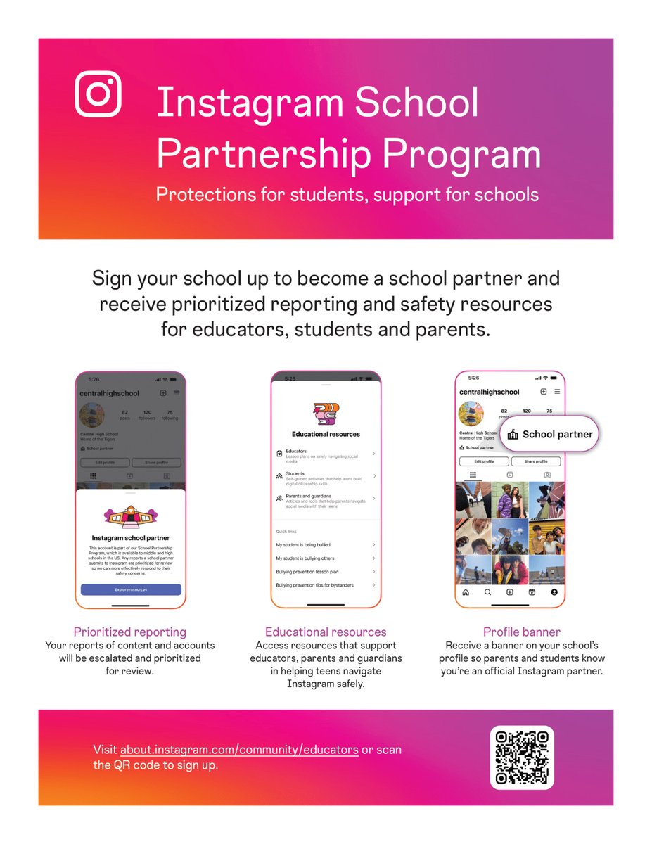 IMPORTANT for my educator friends: Launched today is Instagram's new School Partnership Program - enroll your school to receive prioritized reporting and response when your students face cyberbullying or other online issues. Here's my take: cyberbullying.org/instagram-scho…