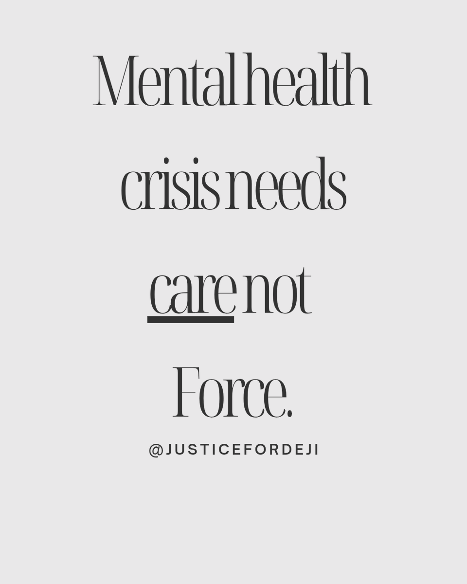 We are devasted by yesterday's outcome of our beloved Deji, who was tasered repeatedly while in distress, holding only a lighter. Despite horrific video evidence. No officers were held accountable. His life mattered. #JusticeForDeji #EndPoliceBrutality #MentalHealthMatters